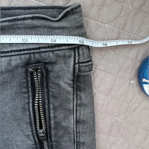 Banana Republic Mid-Rise Skinny Zip Pocket Jeans Grey Size 28 - Picture 10 of 12